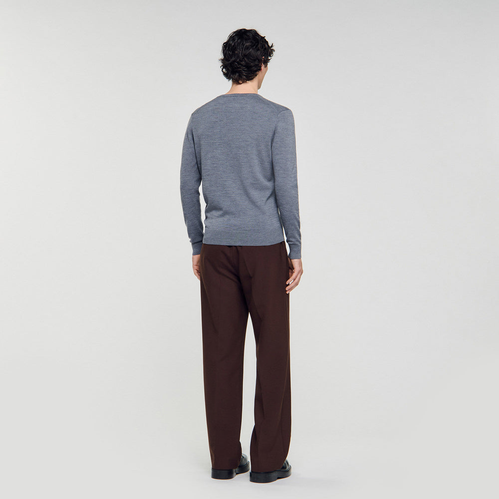 Sandro / Fine wool sweater Light Grey Chine