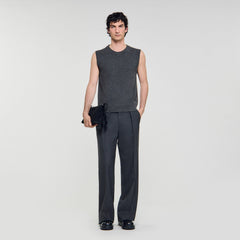 Sandro / Cashmere sweater vest Heather Charcoal