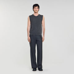 Sandro / Cashmere sweater vest Heather Charcoal