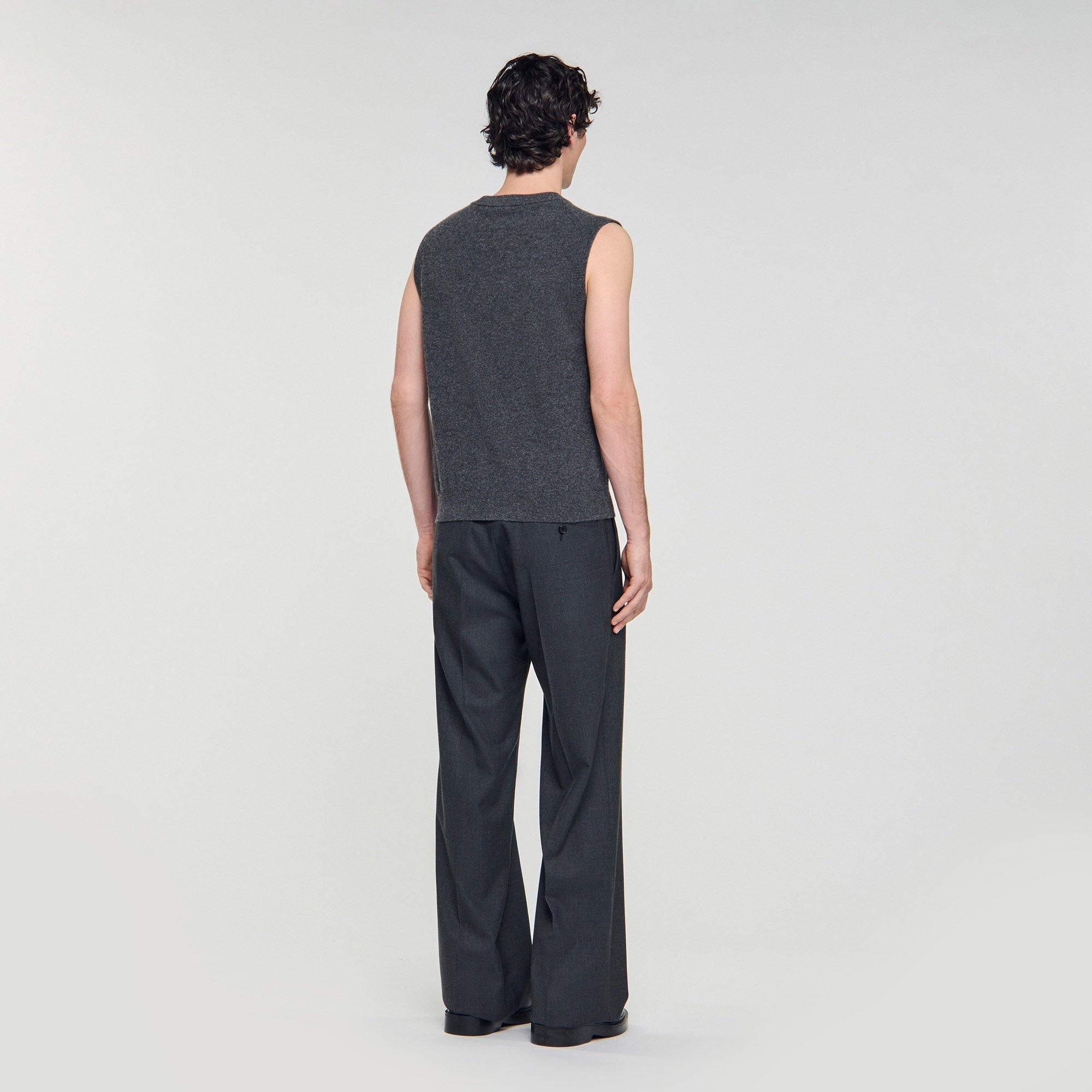 Sandro / Cashmere sweater vest Heather Charcoal