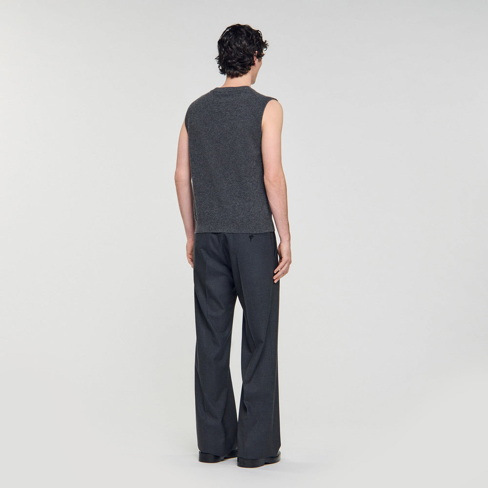 Sandro / Cashmere sweater vest Heather Charcoal