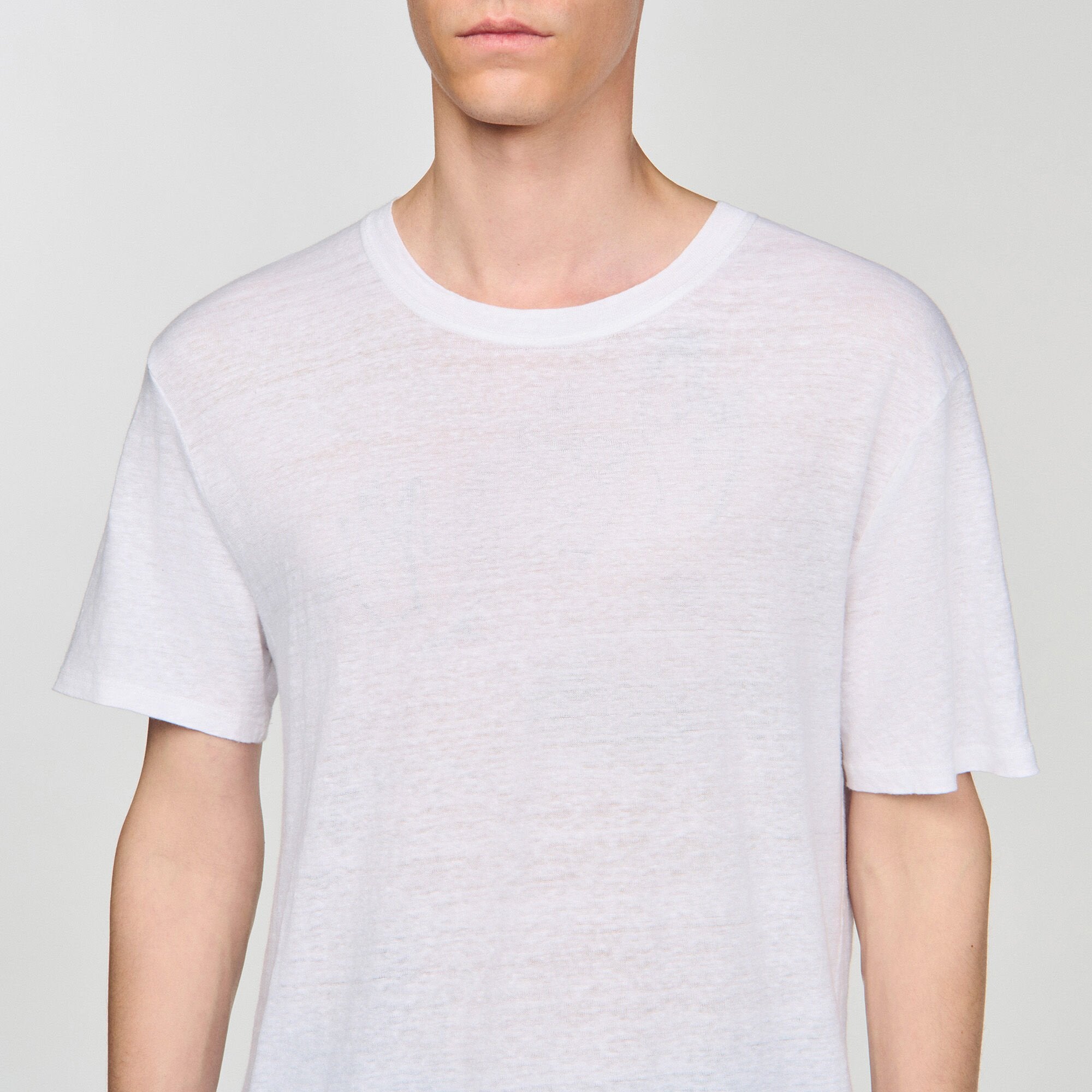 Sandro / Certified linen T-shirt White