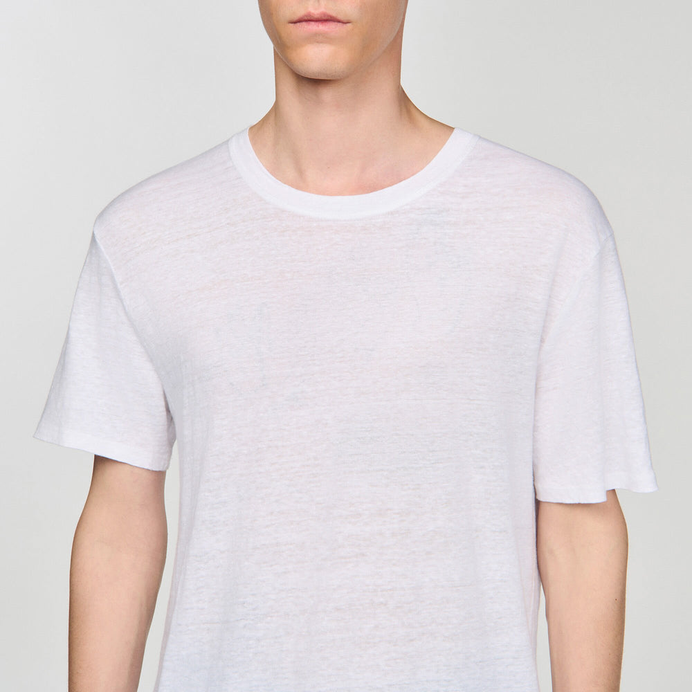 Sandro / Certified linen T-shirt White