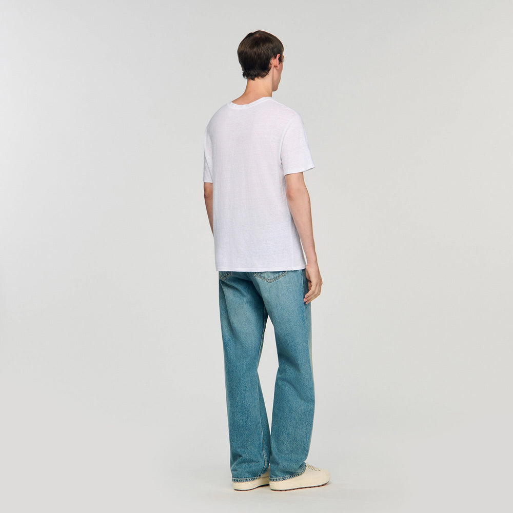 Sandro / Certified linen T-shirt White