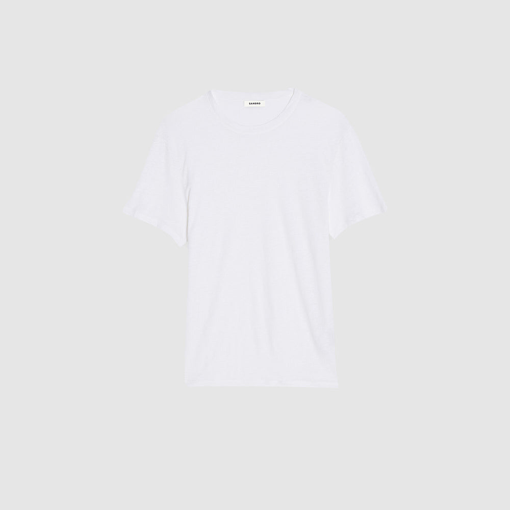 Sandro / Certified linen T-shirt White
