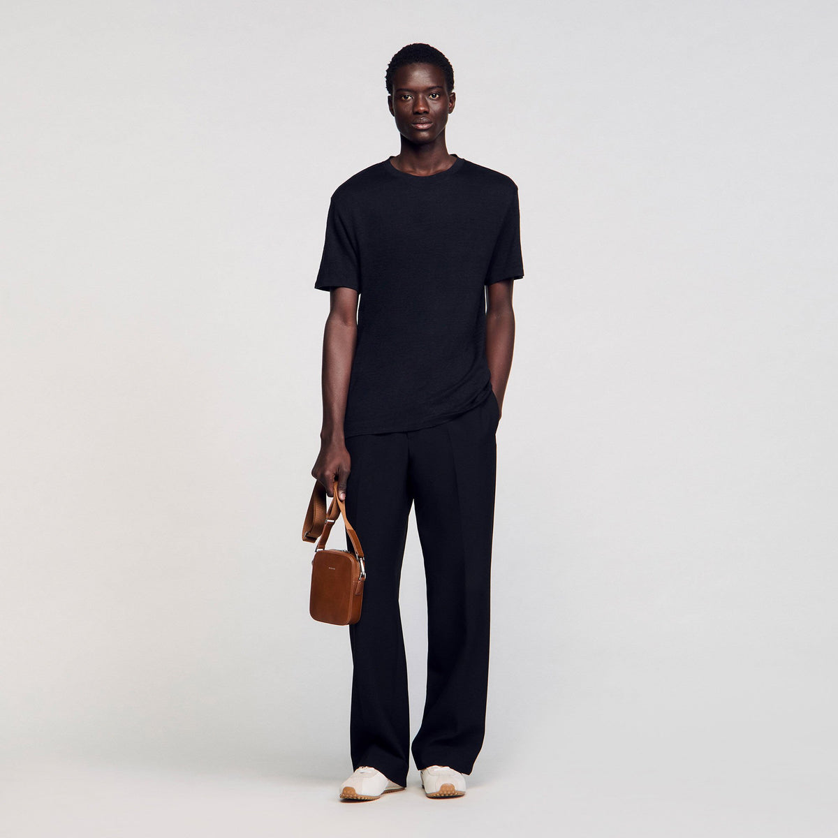 Sandro / Certified linen T-shirt Black