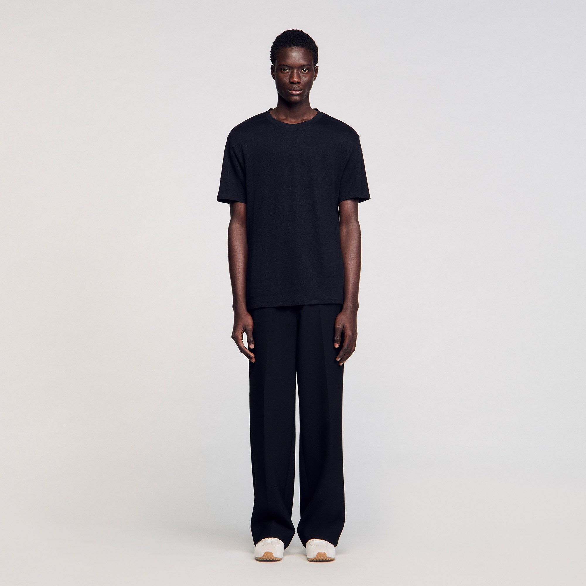 Sandro / Certified linen T-shirt Black
