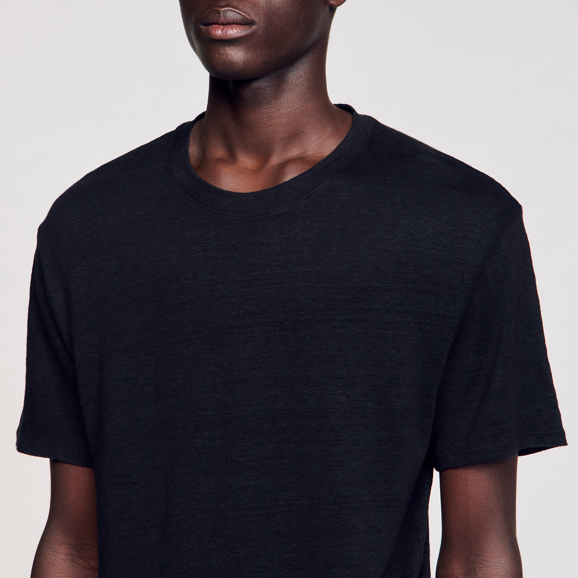 Sandro / Certified linen T-shirt Black