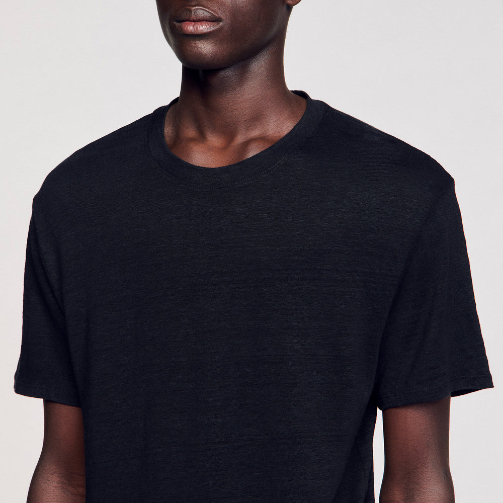 Sandro / Certified linen T-shirt Black