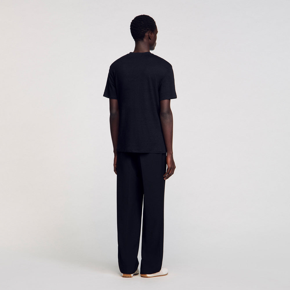 Sandro / Certified linen T-shirt Black