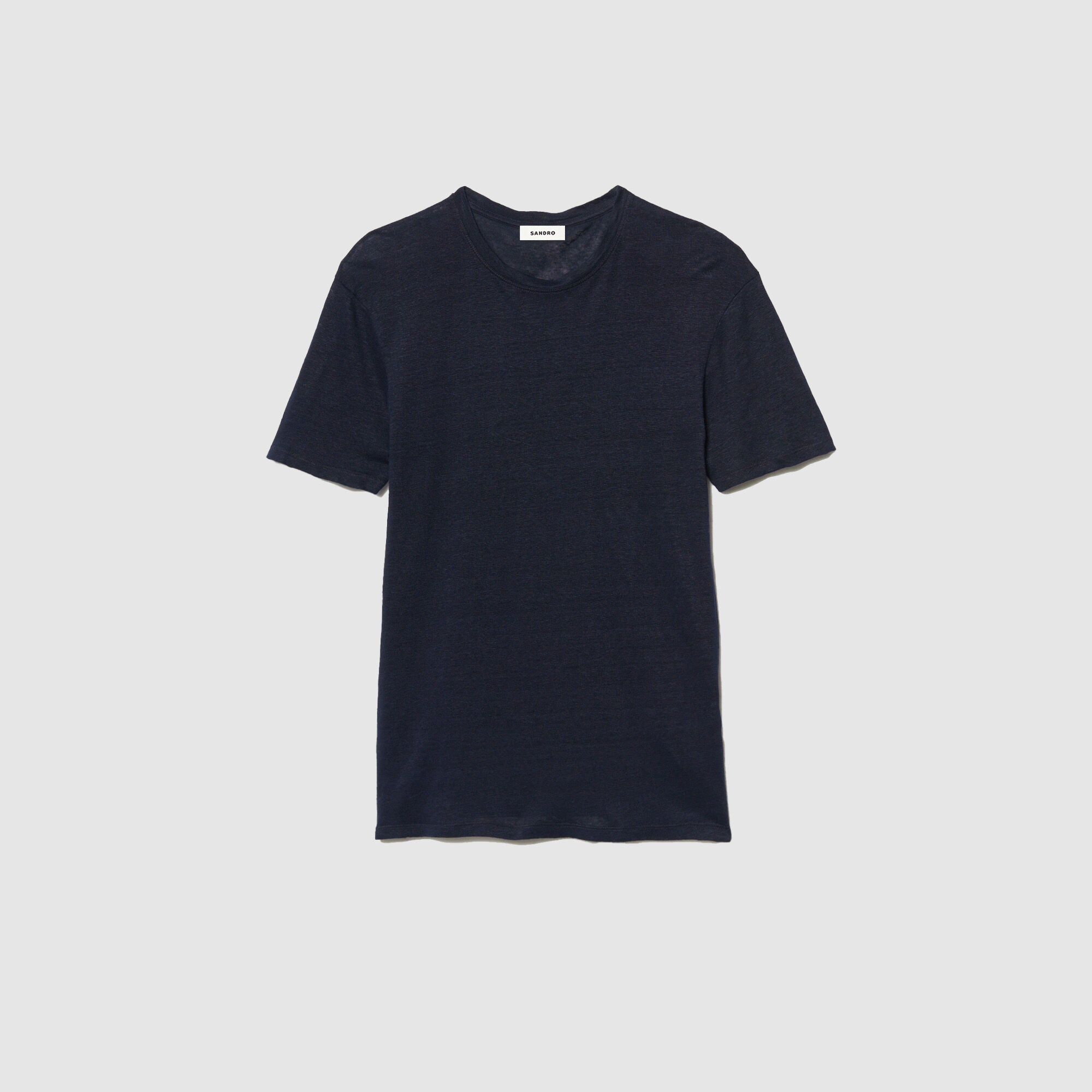 Sandro / Certified linen T-shirt Navy Blue