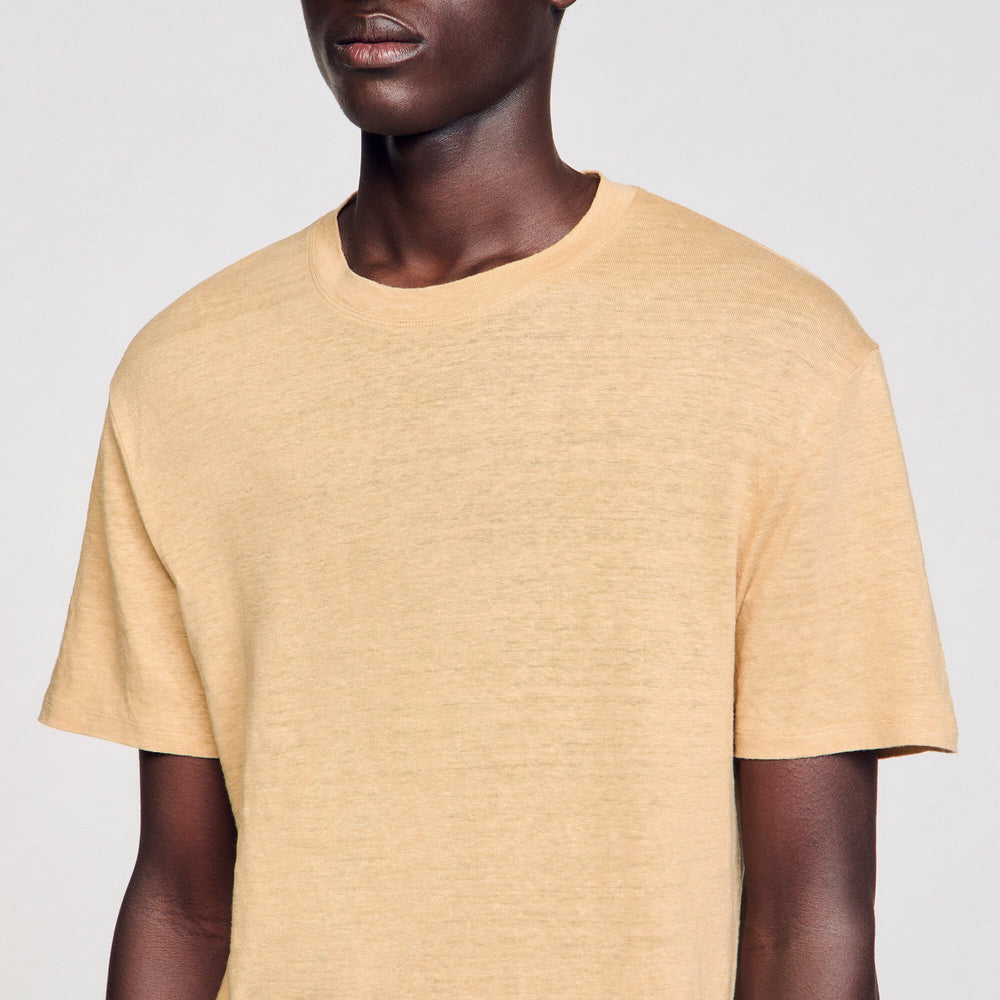 Sandro / Linen T-shirt Nut