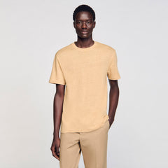 Sandro / Linen T-shirt Nut