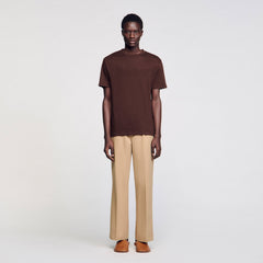 Sandro / Certified linen T-shirt Moka.