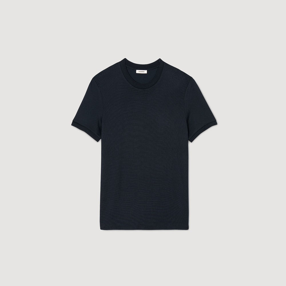 Sandro / Mock neck T-shirt Midnight Blue