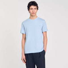 Sandro / Cotton T-shirt Blue Sky