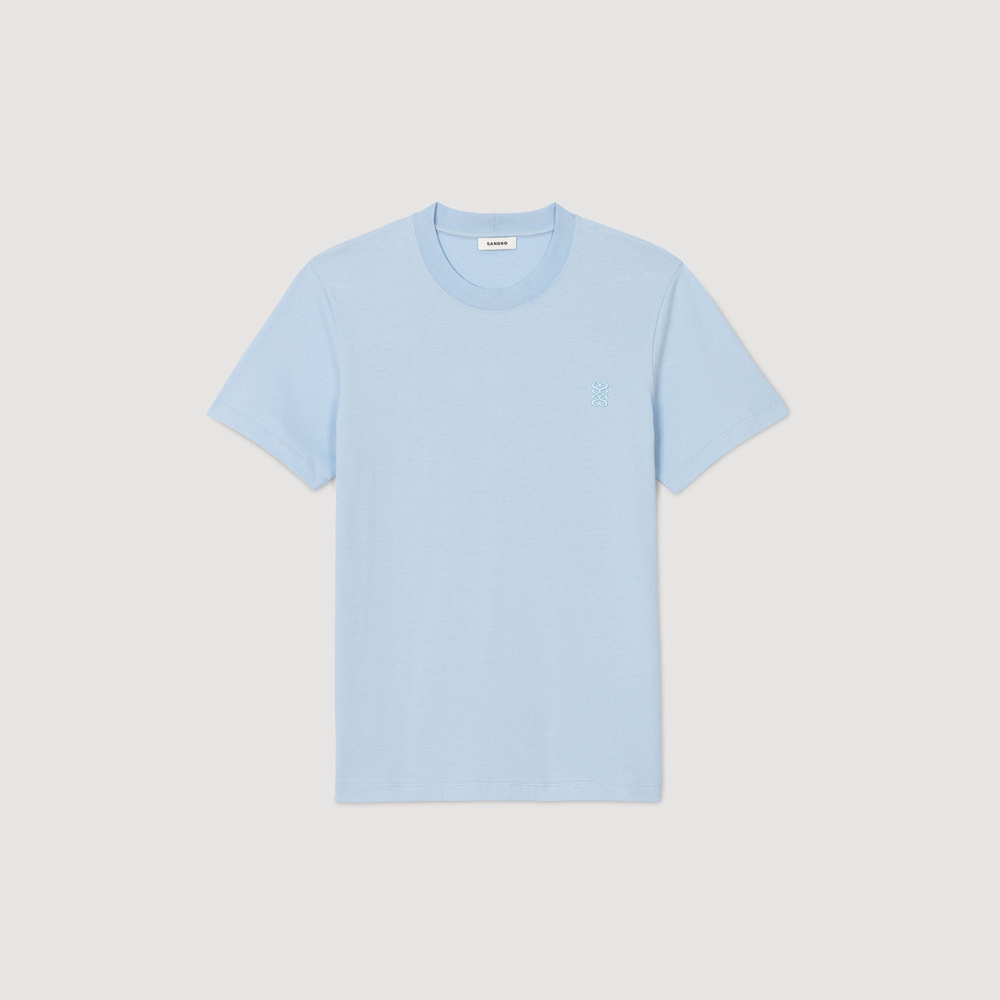 Sandro / Cotton T-shirt Blue Sky