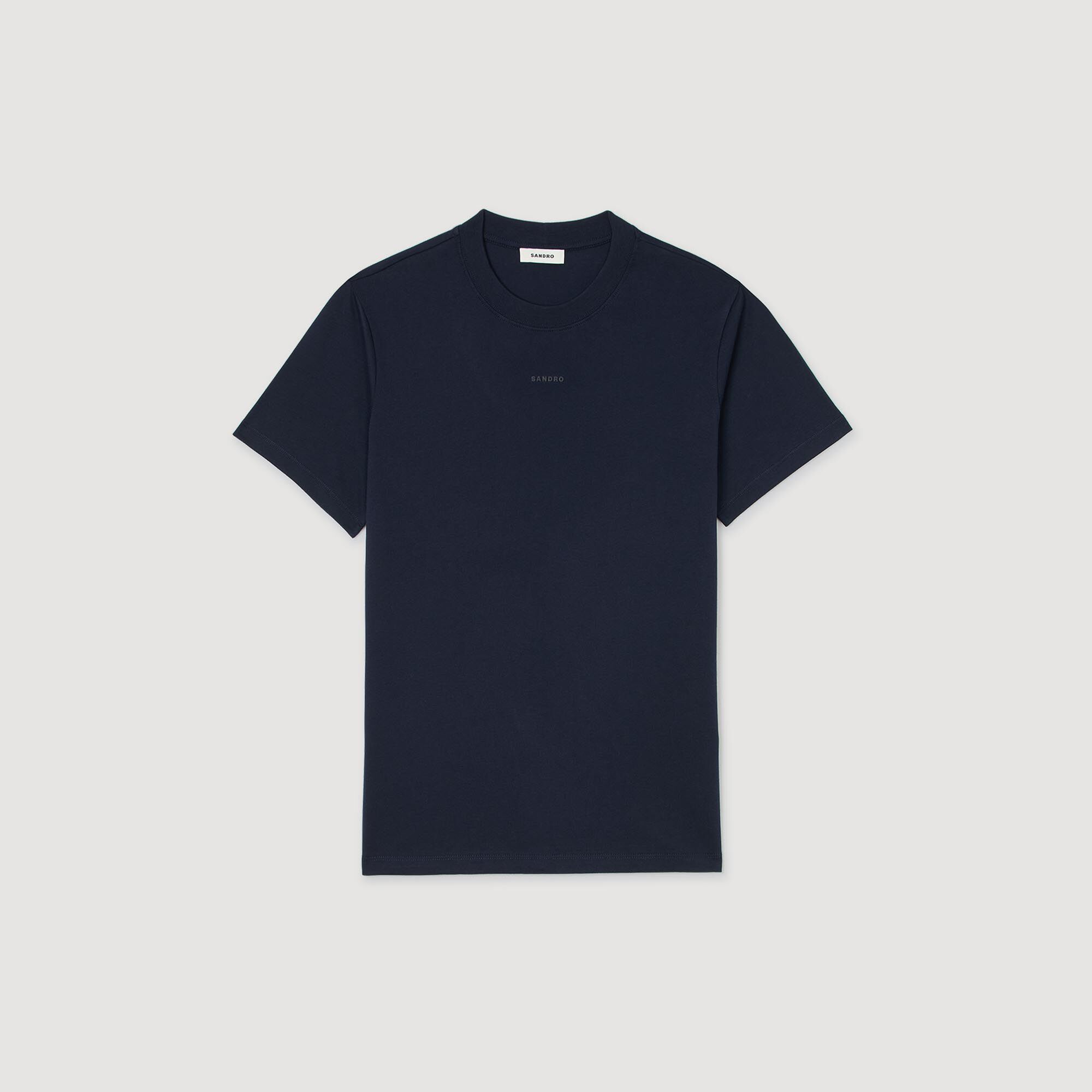 Sandro / Cotton T-shirt with logo Midnight Blue