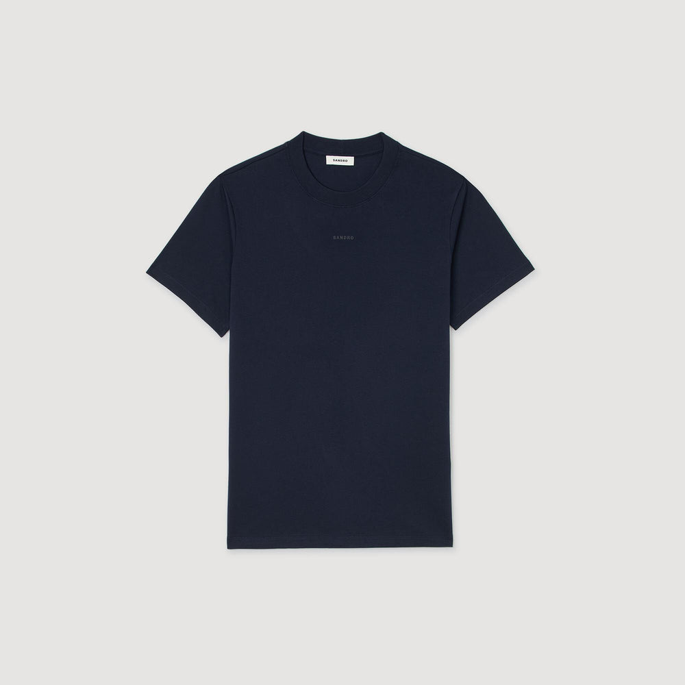 Sandro / Cotton T-shirt with logo Midnight Blue