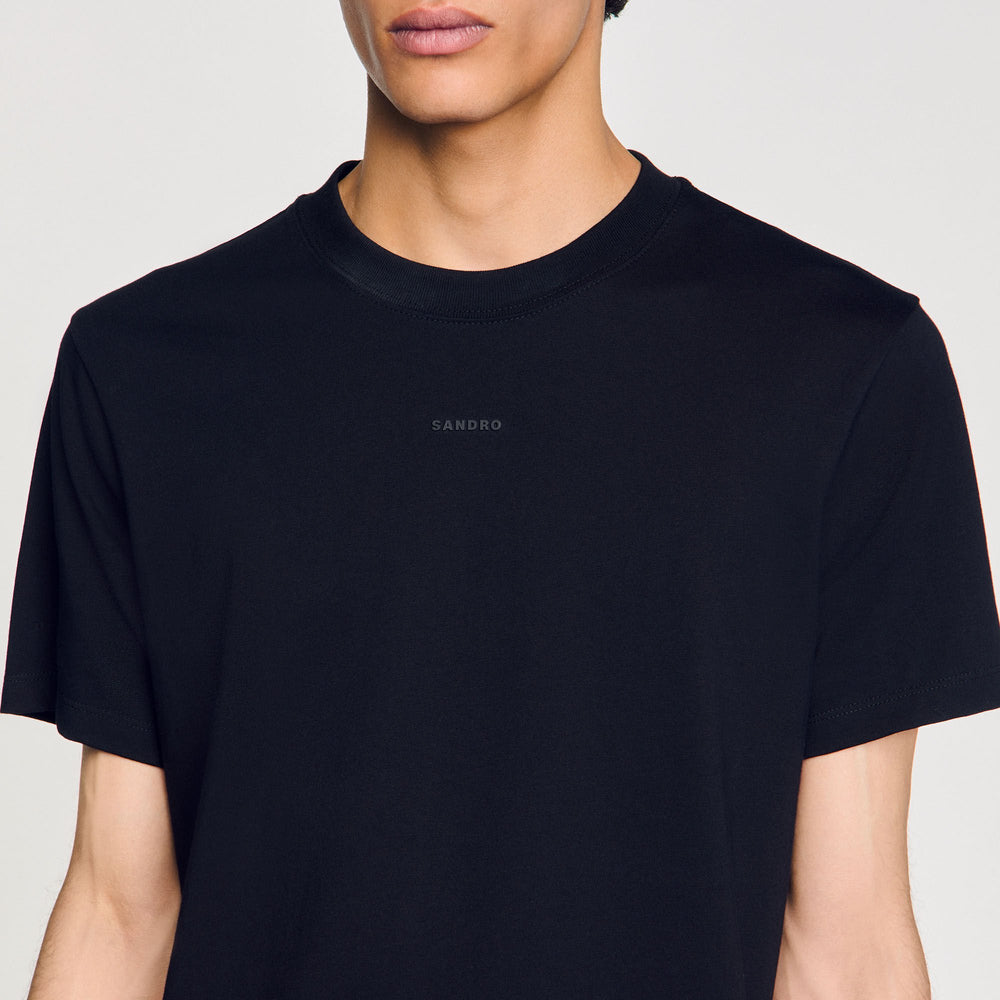 Sandro / Cotton T-shirt with logo Black