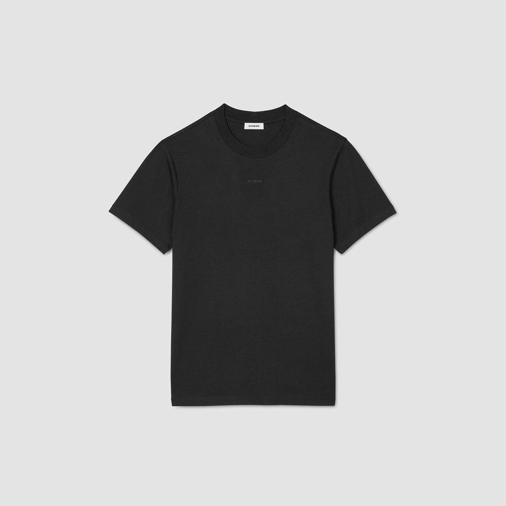 Sandro / Cotton T-shirt with logo Black