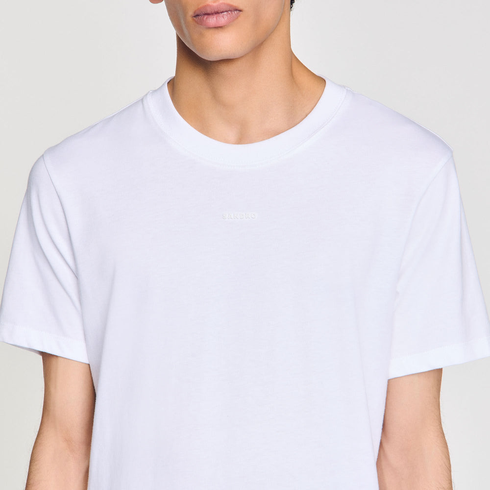 Sandro / Cotton T-shirt with logo Optic White