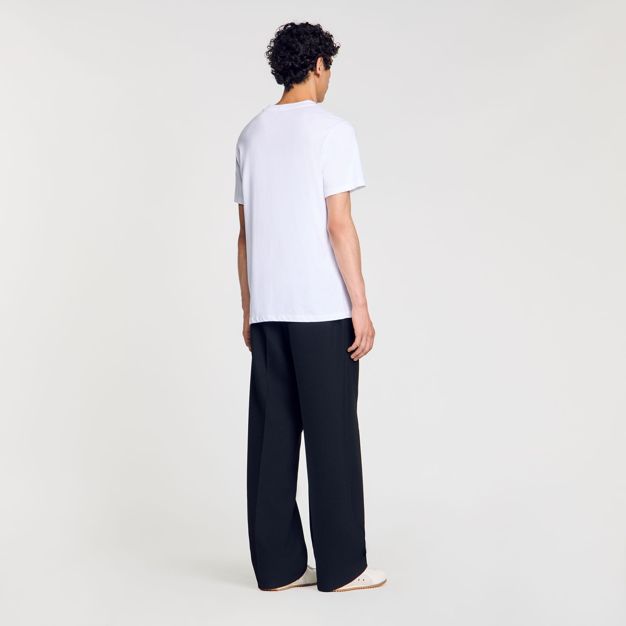 Sandro / Cotton T-shirt with logo Optic White