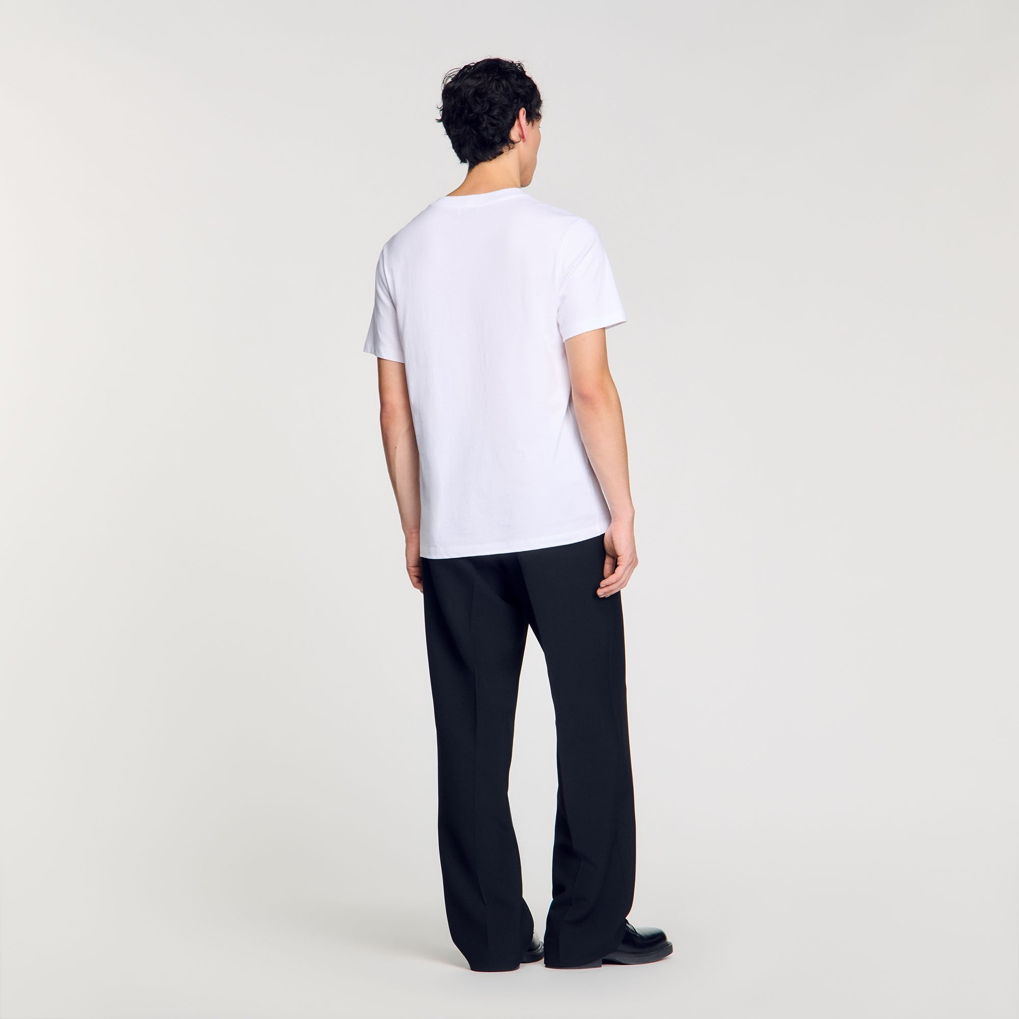 Sandro / T-shirt with snake detail Optic White