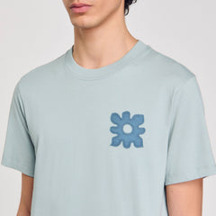 Sandro / T-shirt with flower detail Chambray