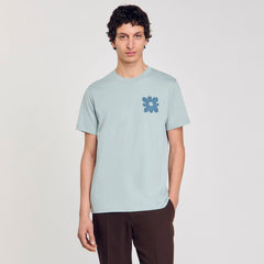 Sandro / T-shirt with flower detail Chambray