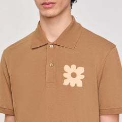 Sandro / Polo shirt with flower patch Nut