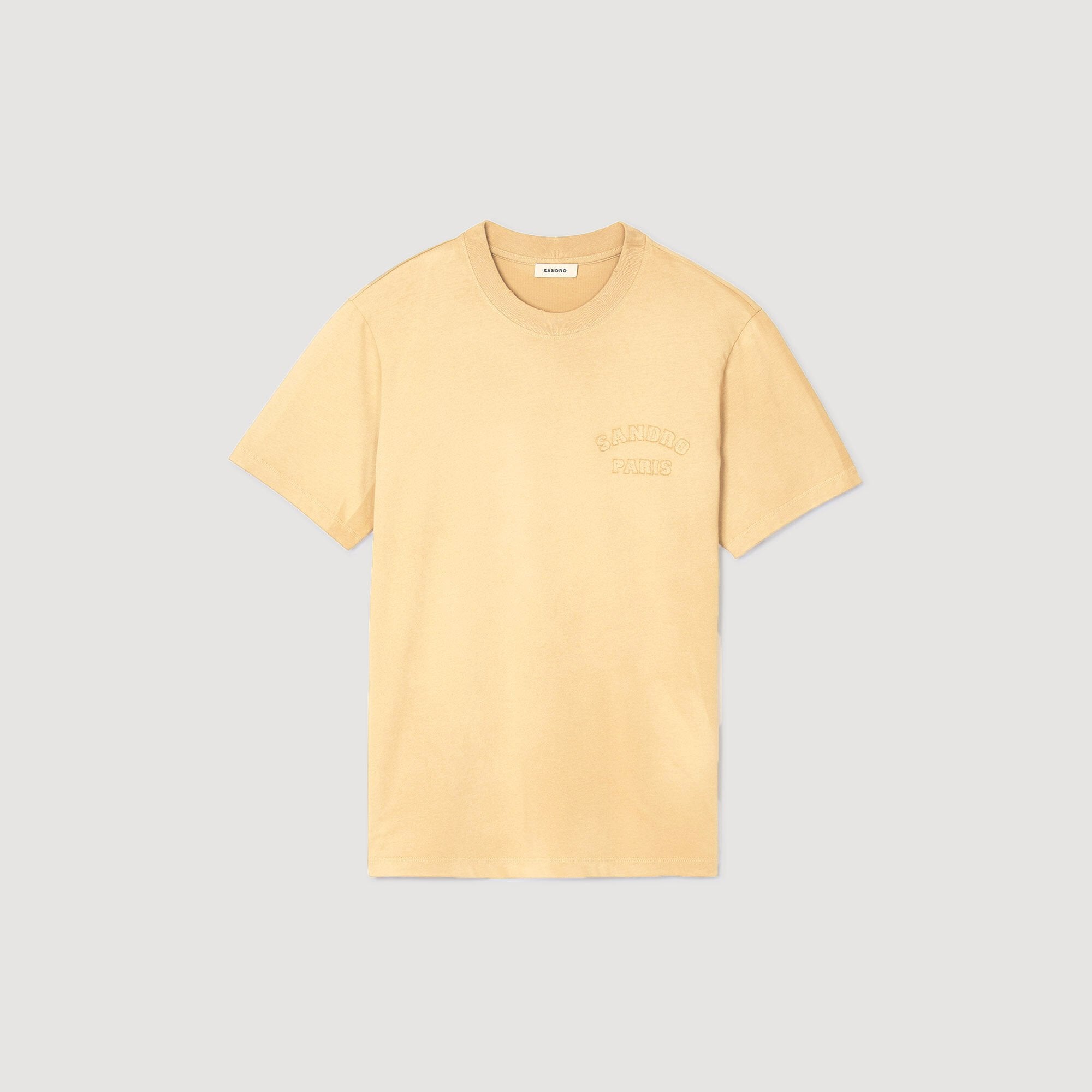 Sandro / Worn-effect T-shirt Sand.