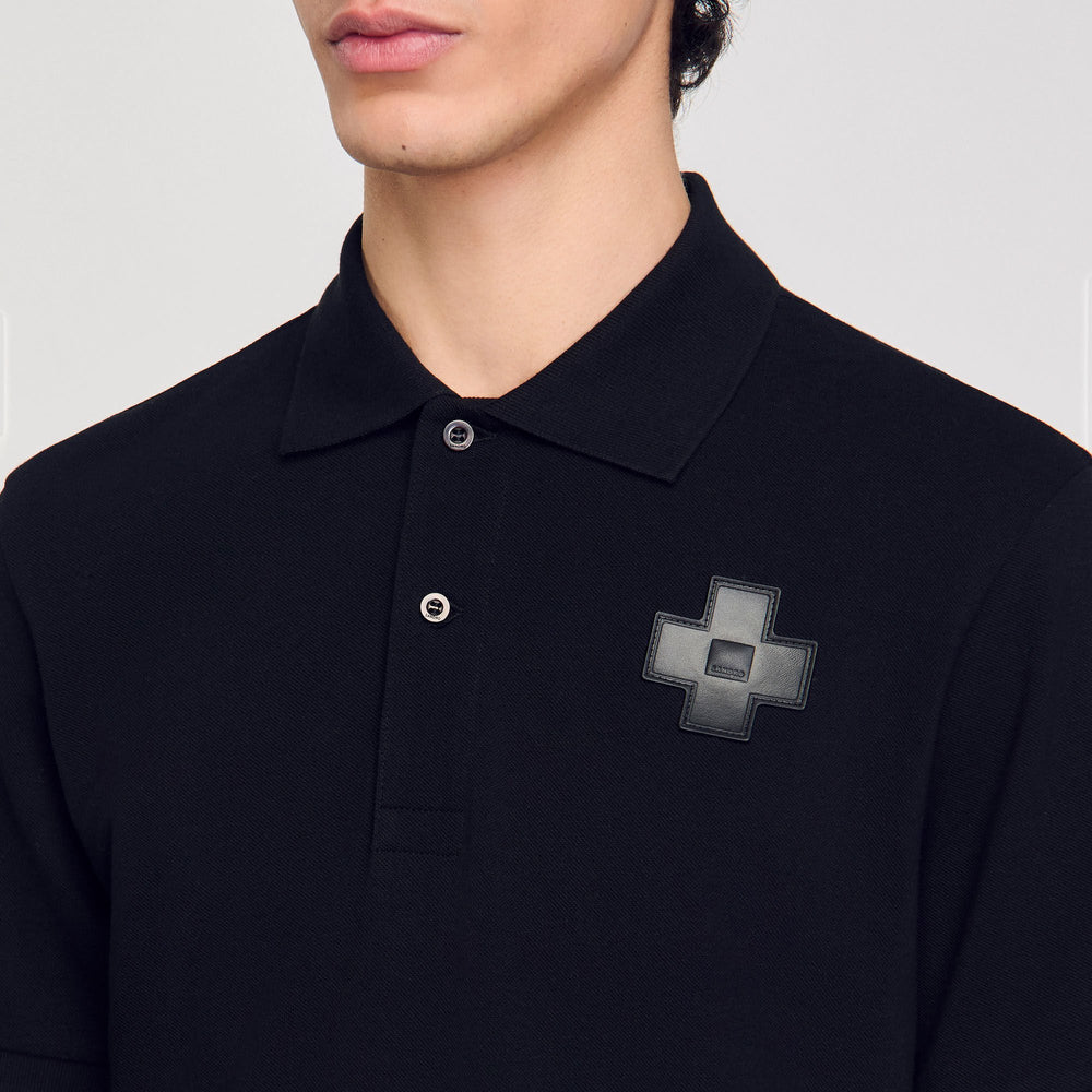 Sandro / Cotton polo shirt Black