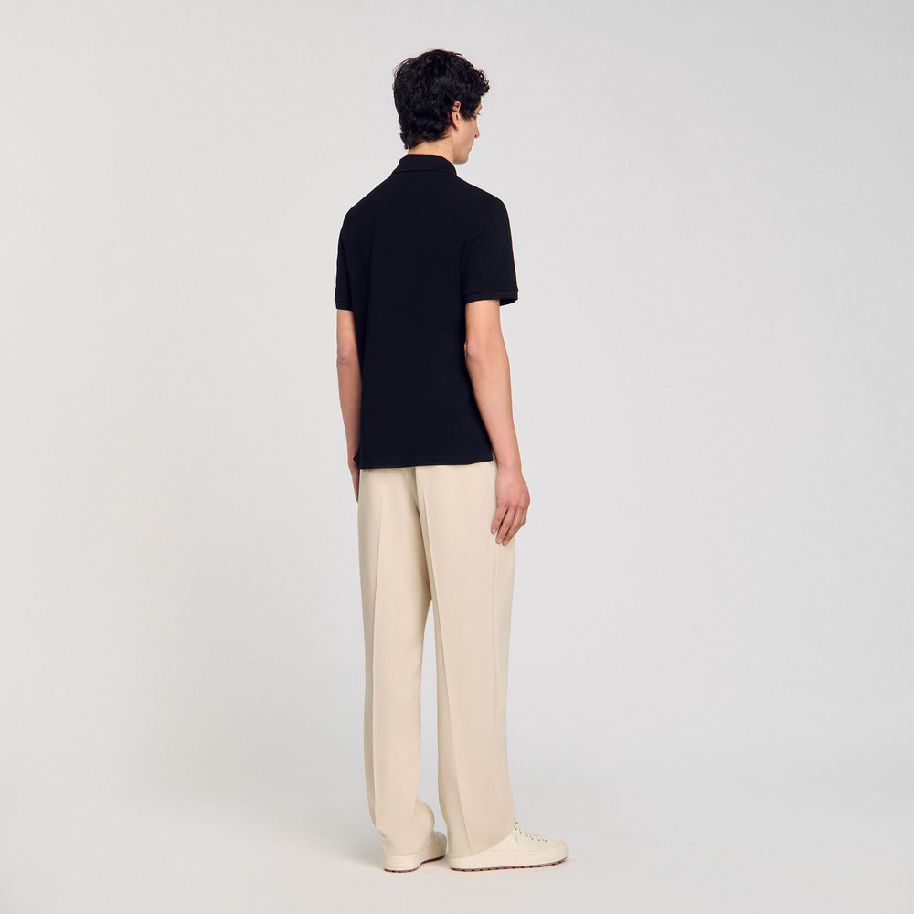 Sandro / Cotton polo shirt Black