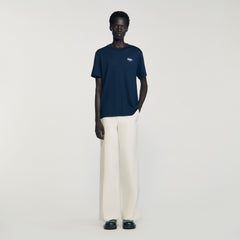 Sandro / T-shirt with appliqué logo Midnight Blue