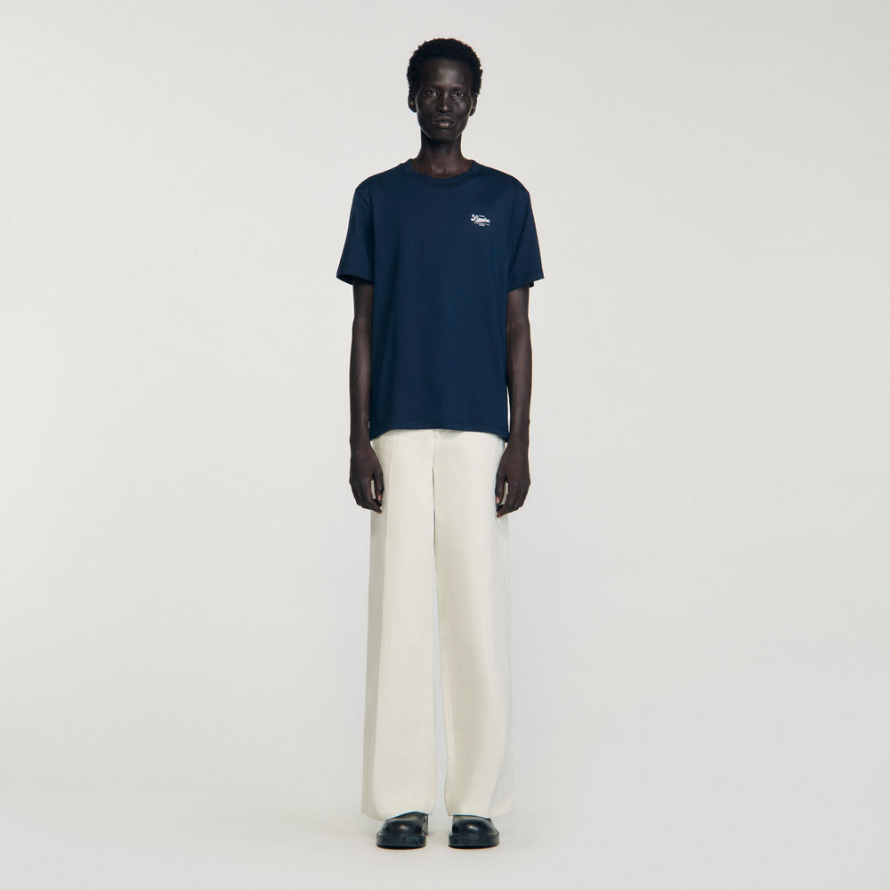 Sandro / T-shirt with appliqué logo Midnight Blue