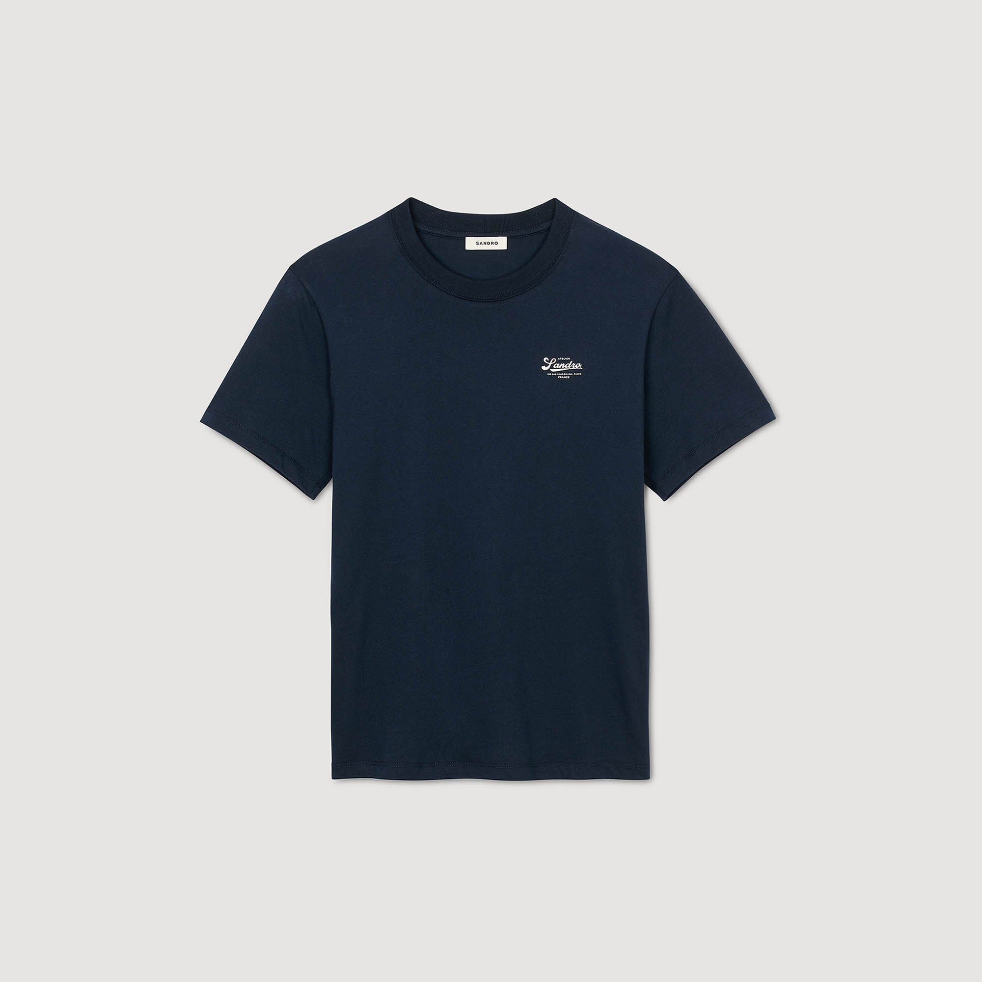 Sandro / T-shirt with appliqué logo Midnight Blue