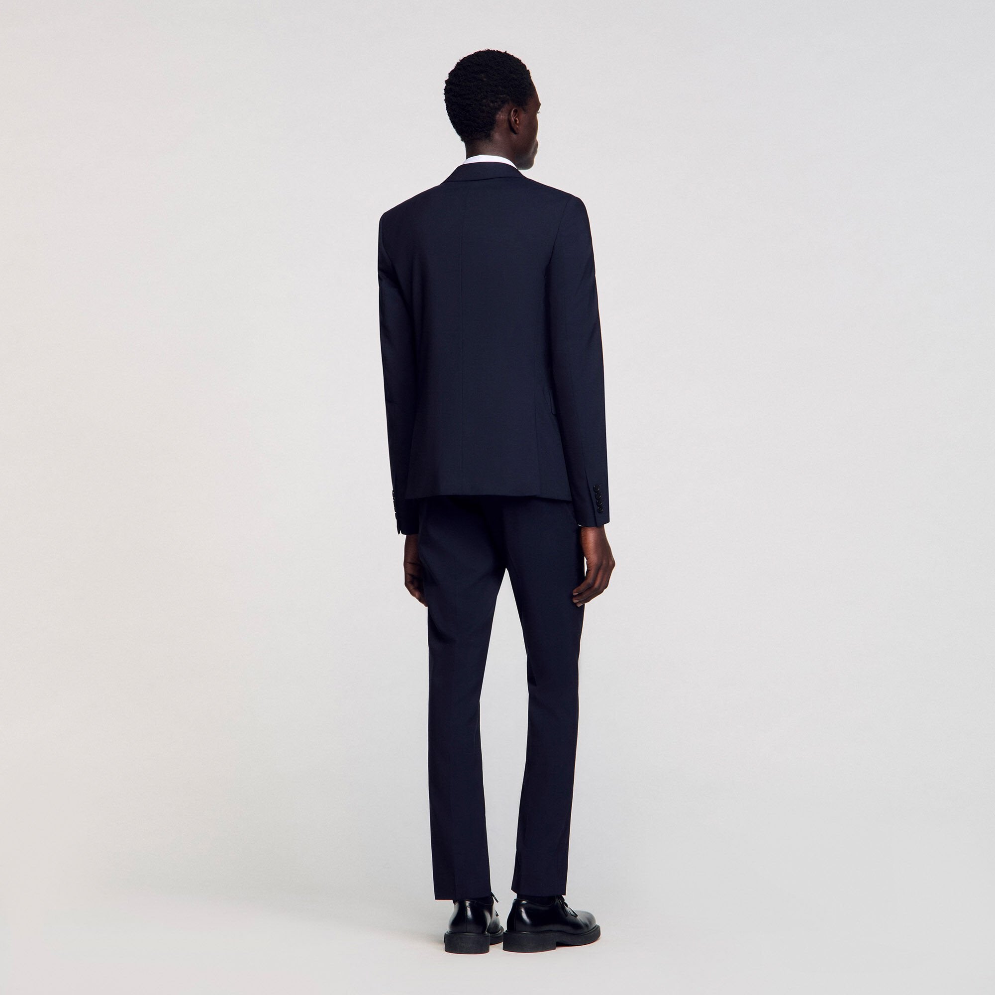 Sandro / Classic wool suit jacket Navy Blue
