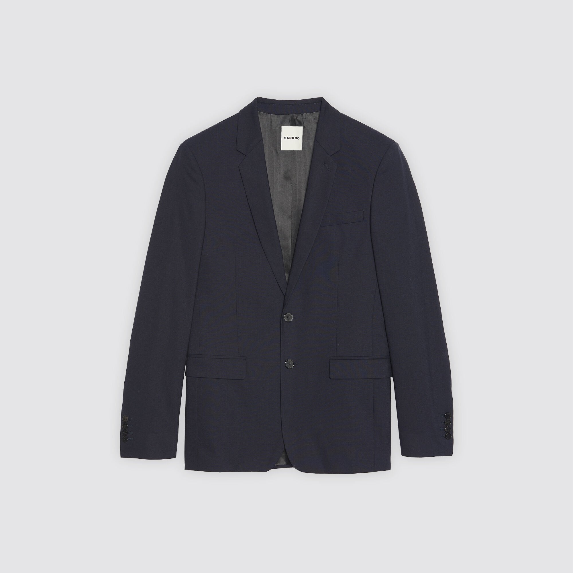 Sandro / Classic wool suit jacket Navy Blue