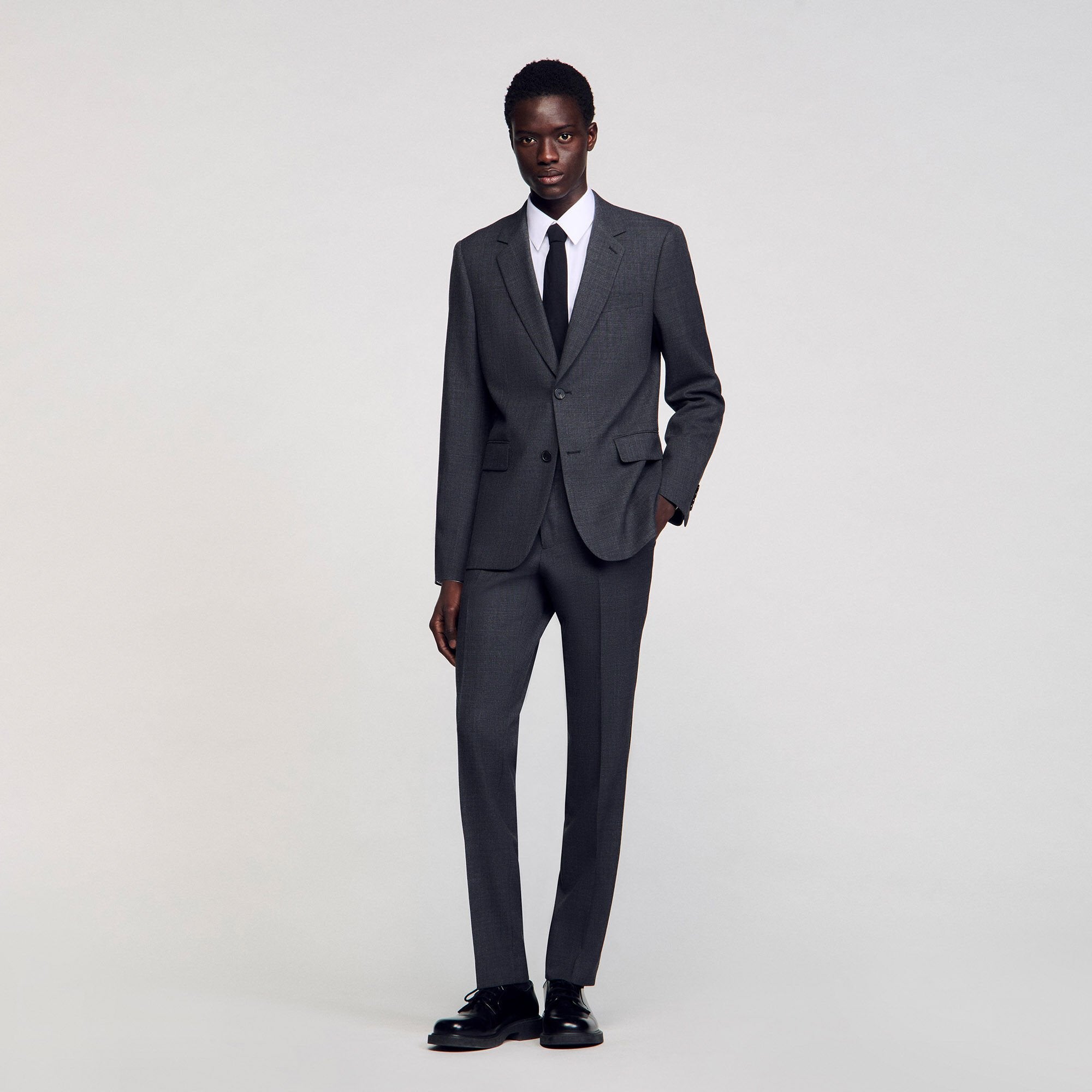 Sandro / Wool suit jacket Mocked Grey