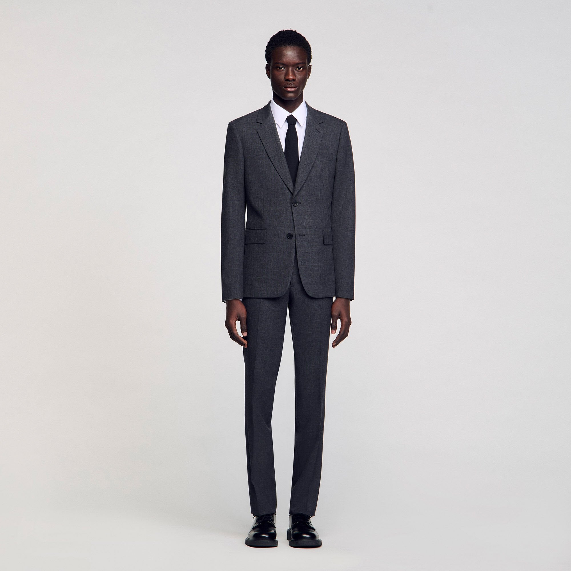 Sandro / Wool suit jacket Mocked Grey