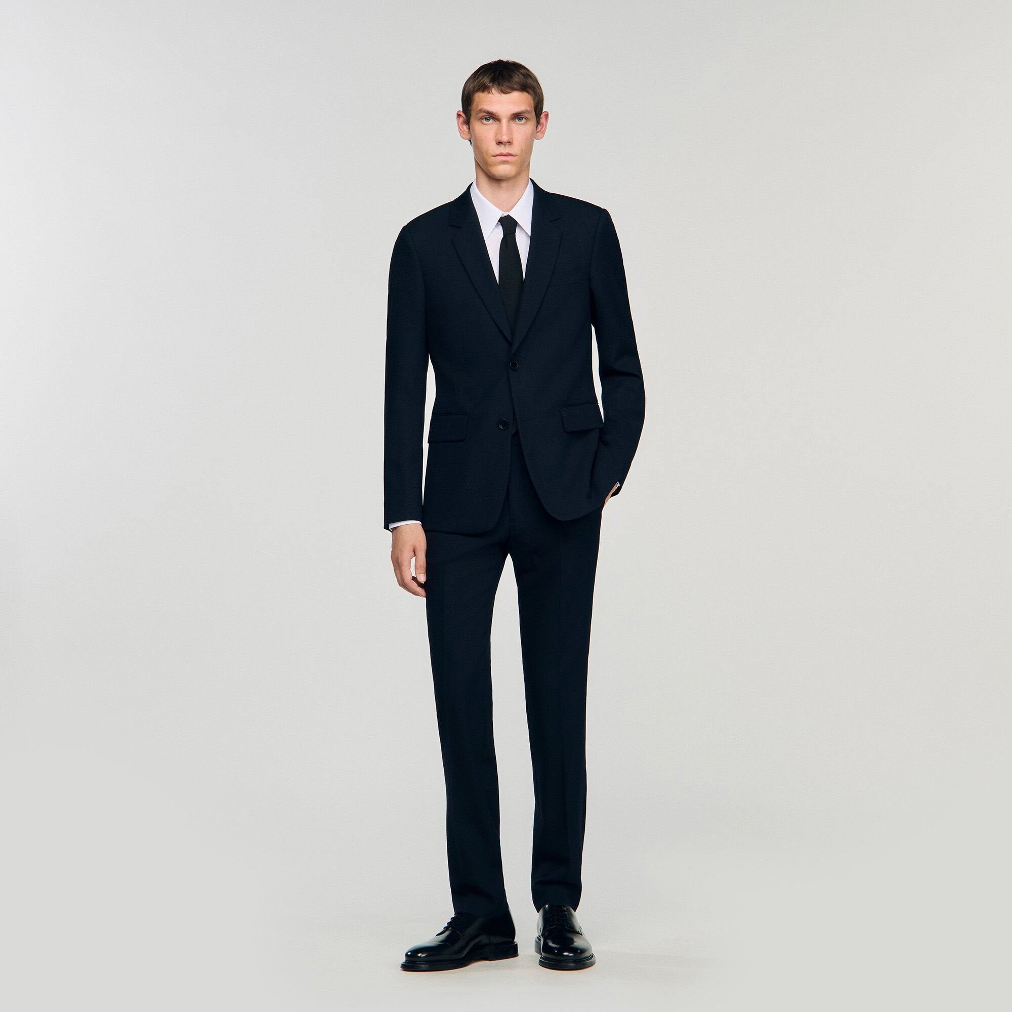 Sandro / Wool suit jacket Navy Blue