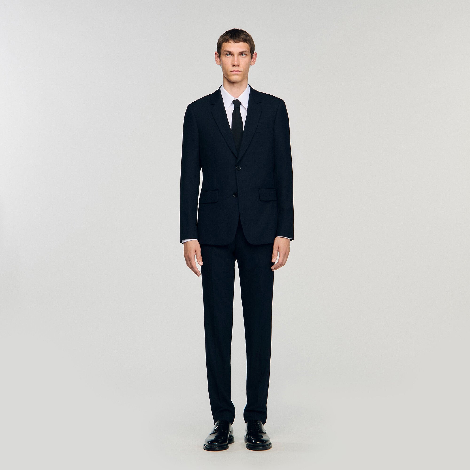 Sandro / Wool suit jacket Navy Blue