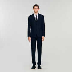 Sandro / Wool suit jacket Navy Blue