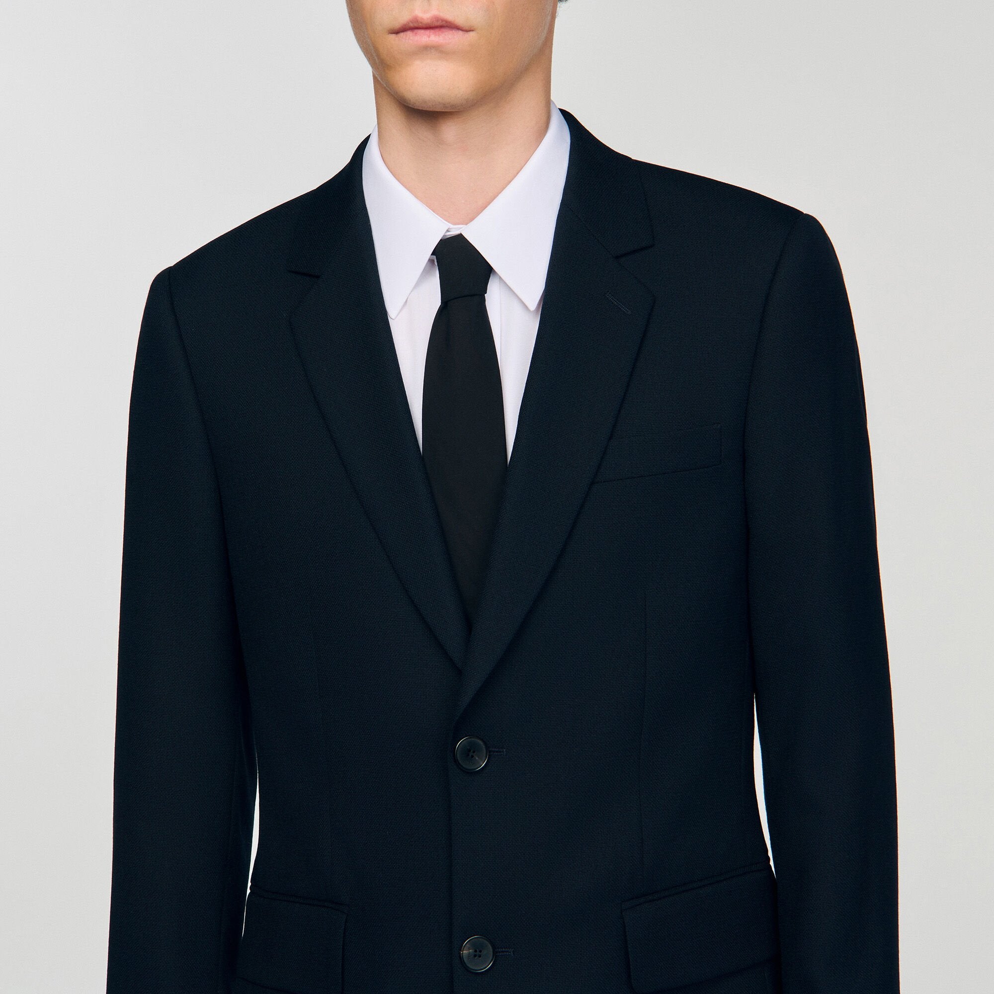Sandro / Wool suit jacket Navy Blue