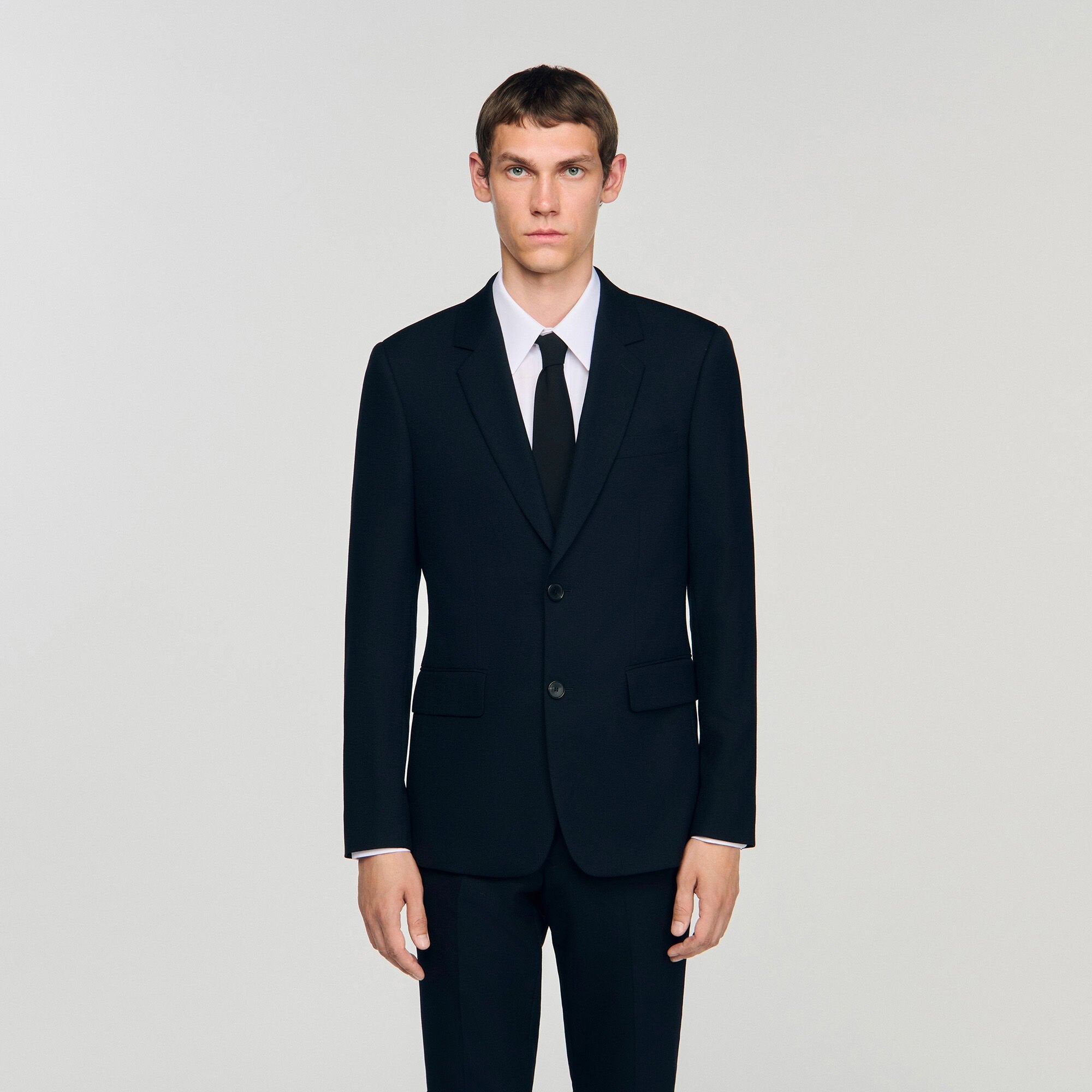 Sandro / Wool suit jacket Navy Blue