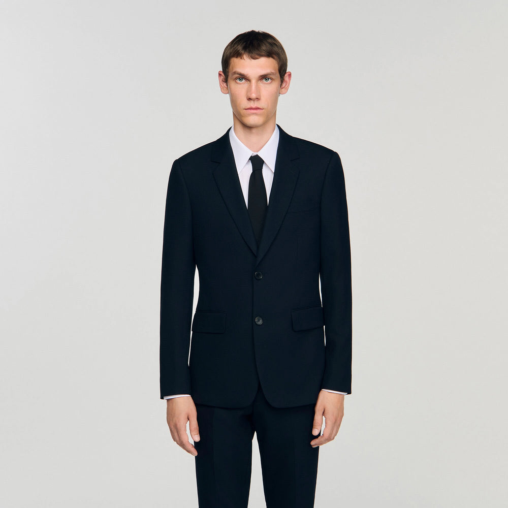 Sandro / Wool suit jacket Navy Blue