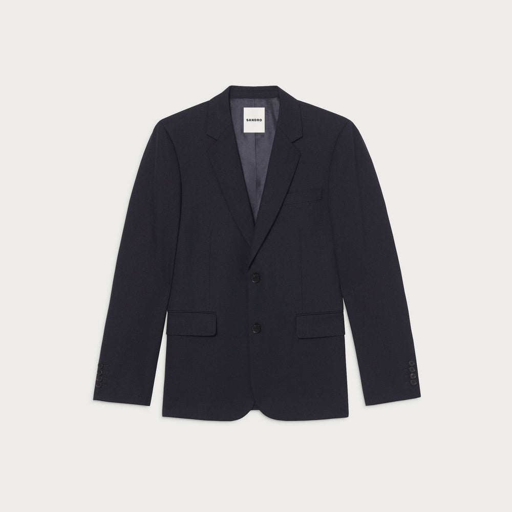 Sandro / Wool suit jacket Navy Blue