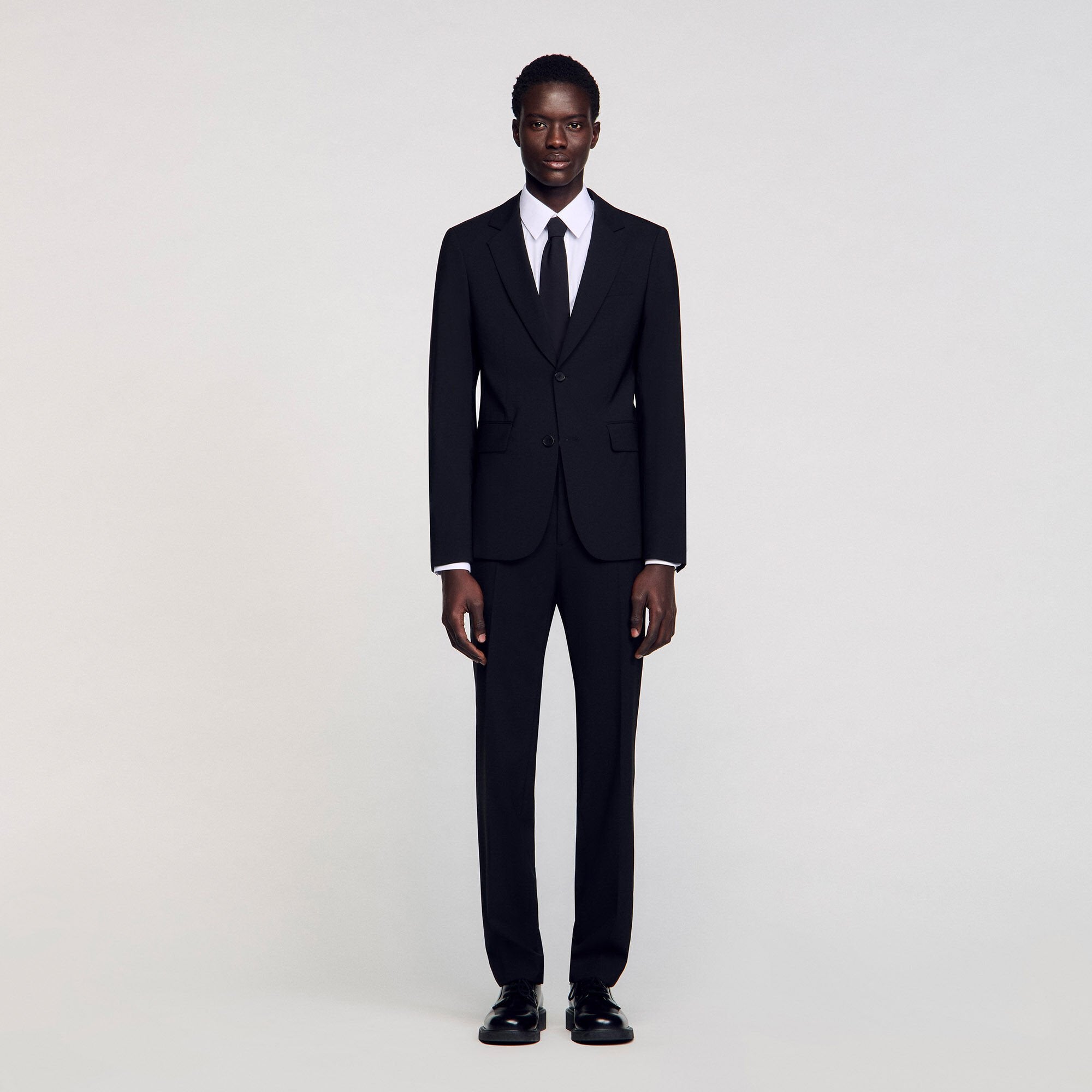 Sandro / Virgin wool suit jacket Black