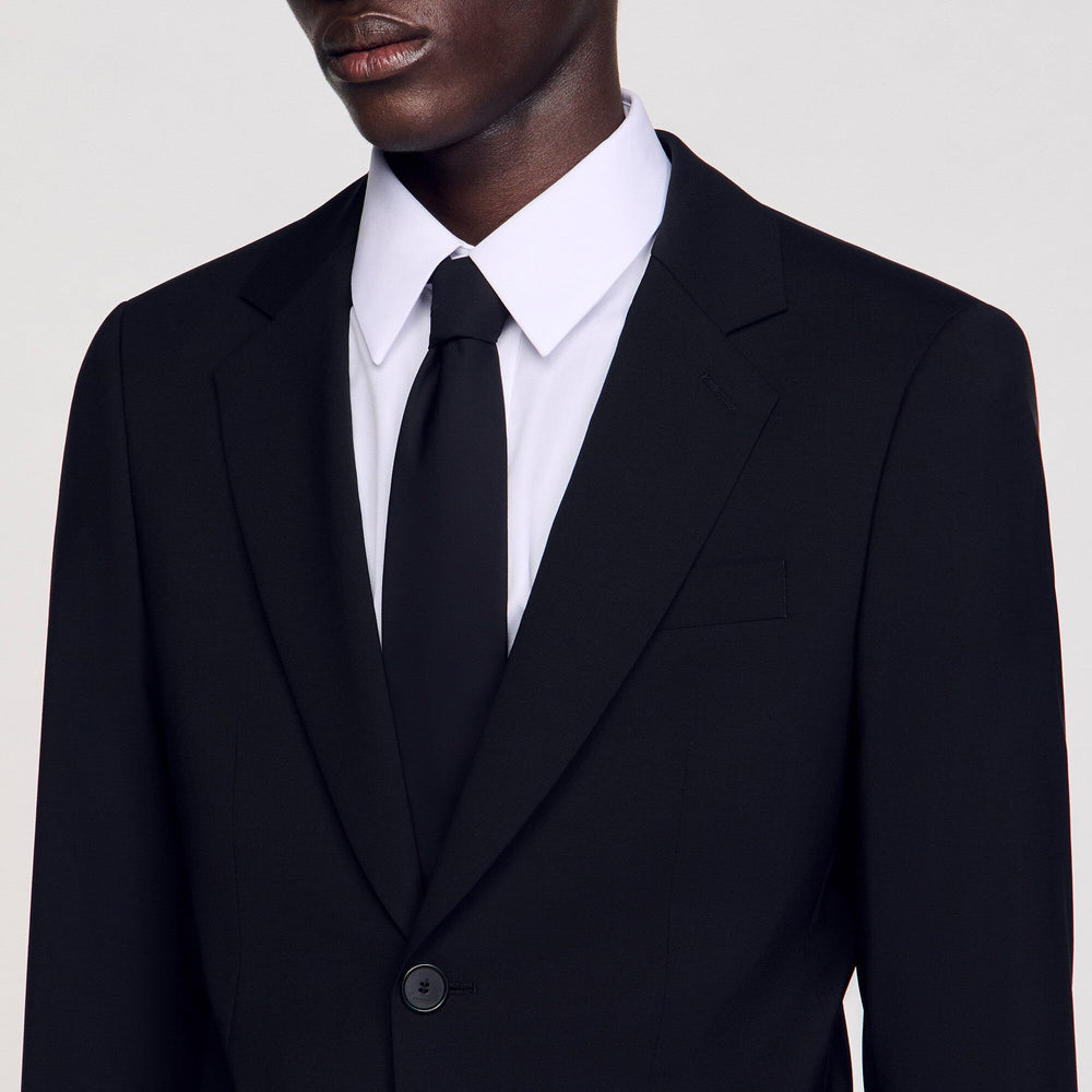 Sandro / Virgin wool suit jacket Black